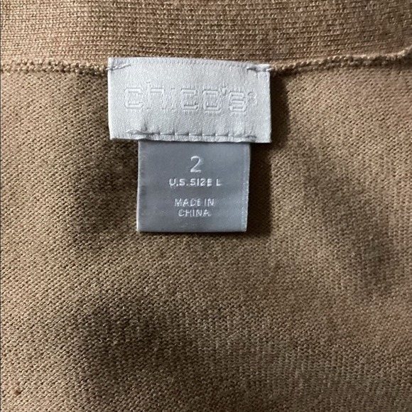 Chico's fabulously scarf hem‎ long cardigan size 12 NWT - Picture 6 of 14